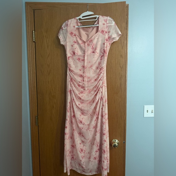Floral Pink Women's Dress - Shein MEDIUM never worn - Picture 2 of 6